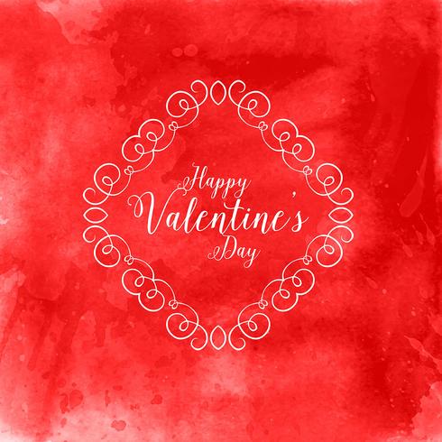 Watercolor Valentine's Day background  vector