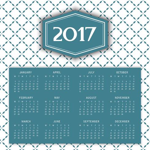 Pattern calendar background vector