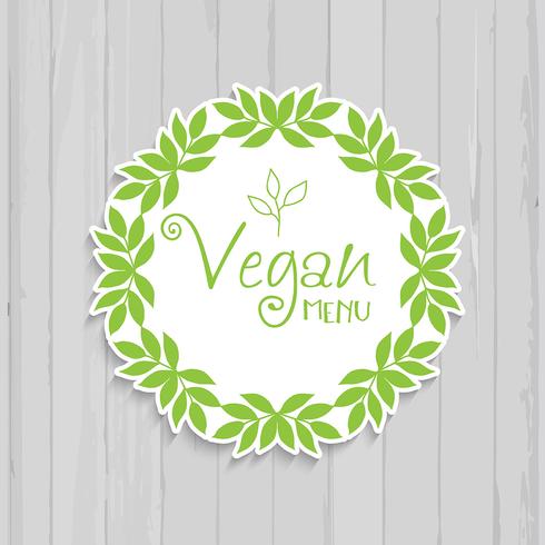 Diseño de menú vegano vector