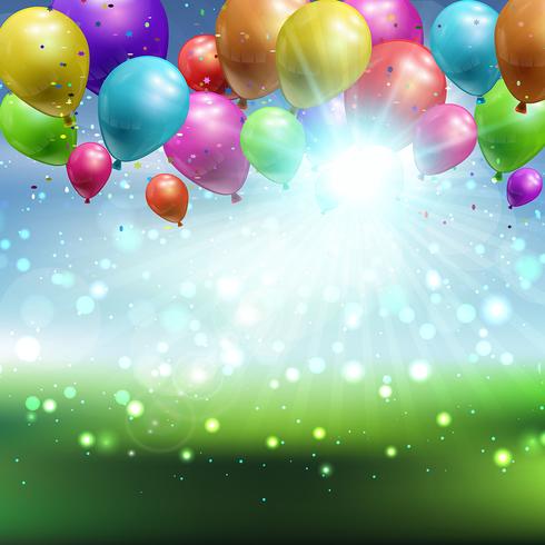 Fondo de globos vector