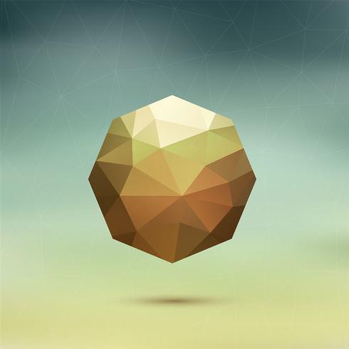 Geometric design on blurred background vector