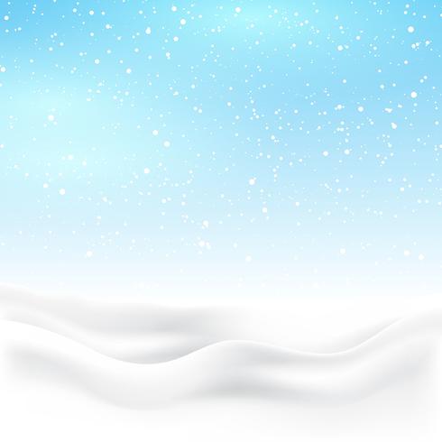 Fondo de nieve de invierno vector