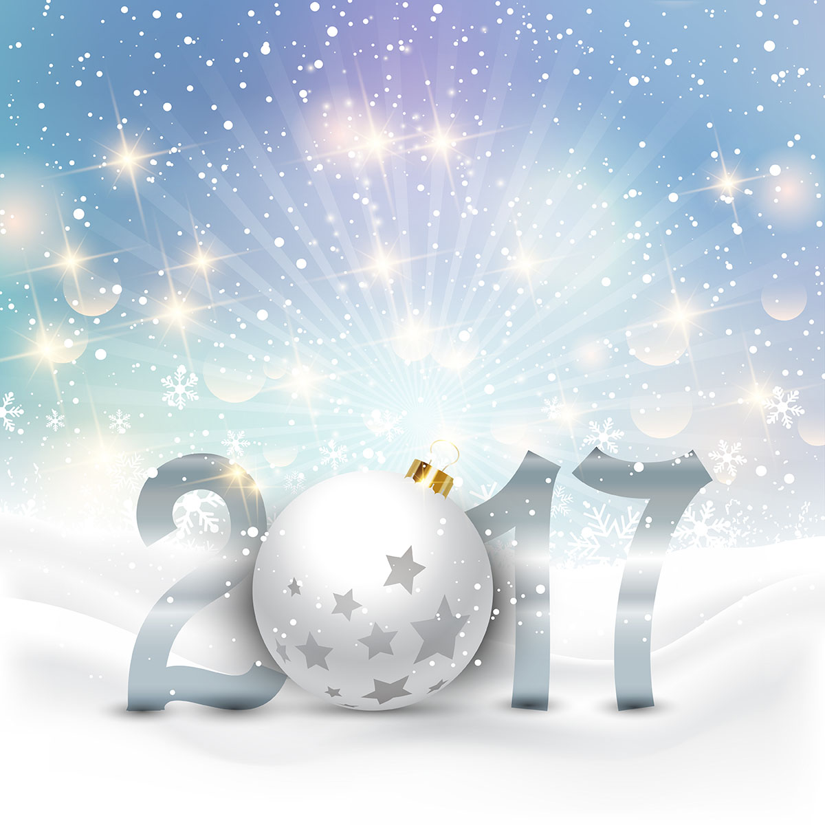 Snowy Happy New Year background 210290 Vector Art at Vecteezy