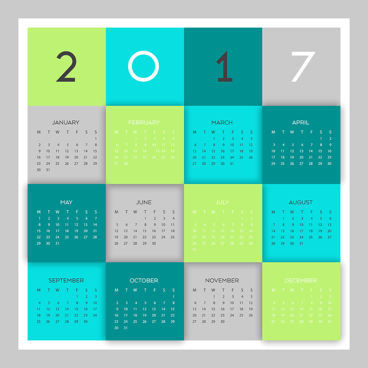 Modern calendar design 210296 Vector Art at Vecteezy