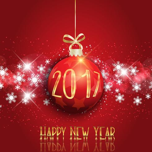 Happy New Year bauble background  vector