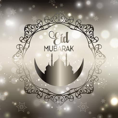 Fondo decorativo eid vector