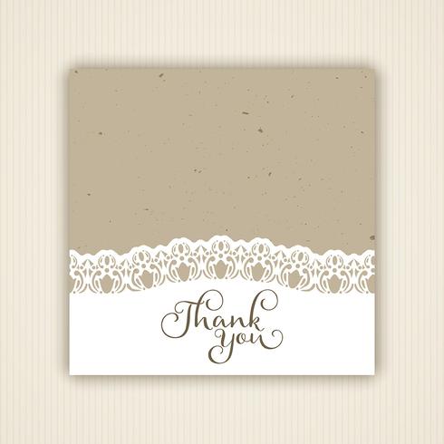 Thank you card  vector