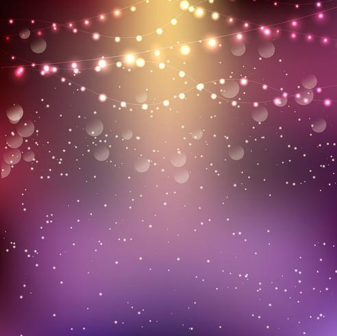 Christmas lights background vector