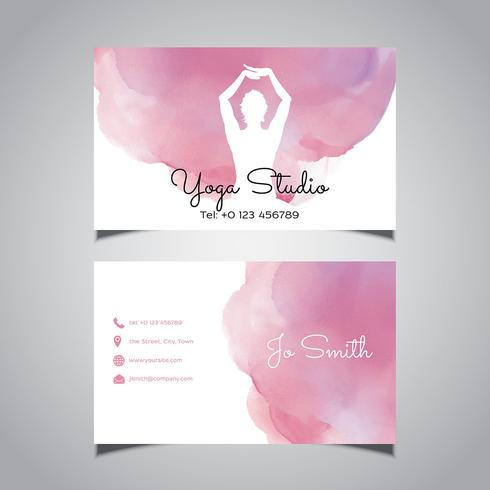 Yoga studio business card vector