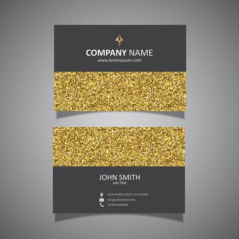 Gold glitter business card design  vector