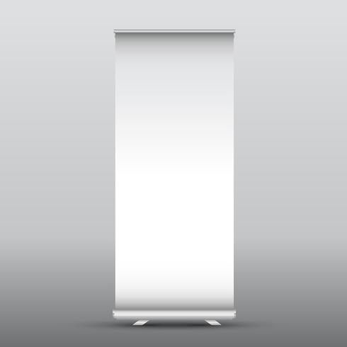 Blank roll up advertising banner vector
