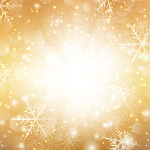 Golden Christmas background vector