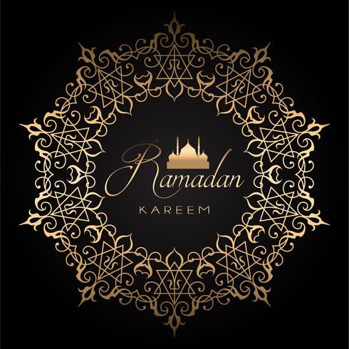 Gold and black ramadan background  vector