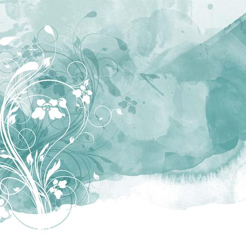 Floral watercolour design vector