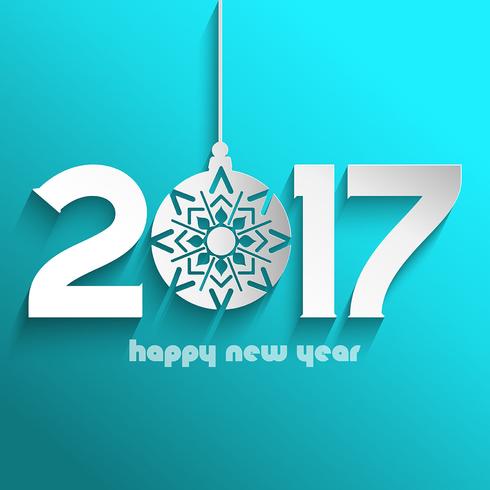 Happy New Year bauble background  vector