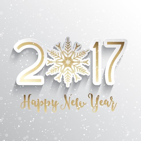 Snowflake Happy New Year background vector