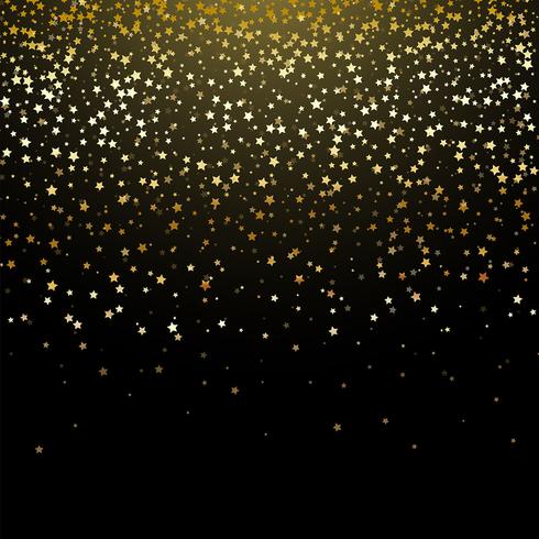 Gold star confetti background  vector
