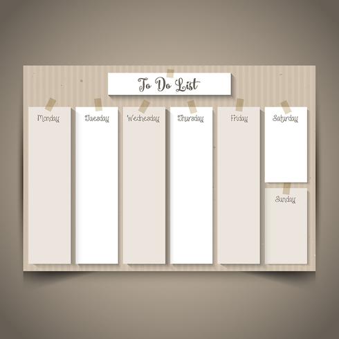 Cardboard style to do list  vector