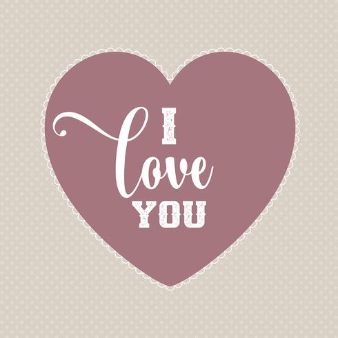 I love you Valentine's Day background  vector