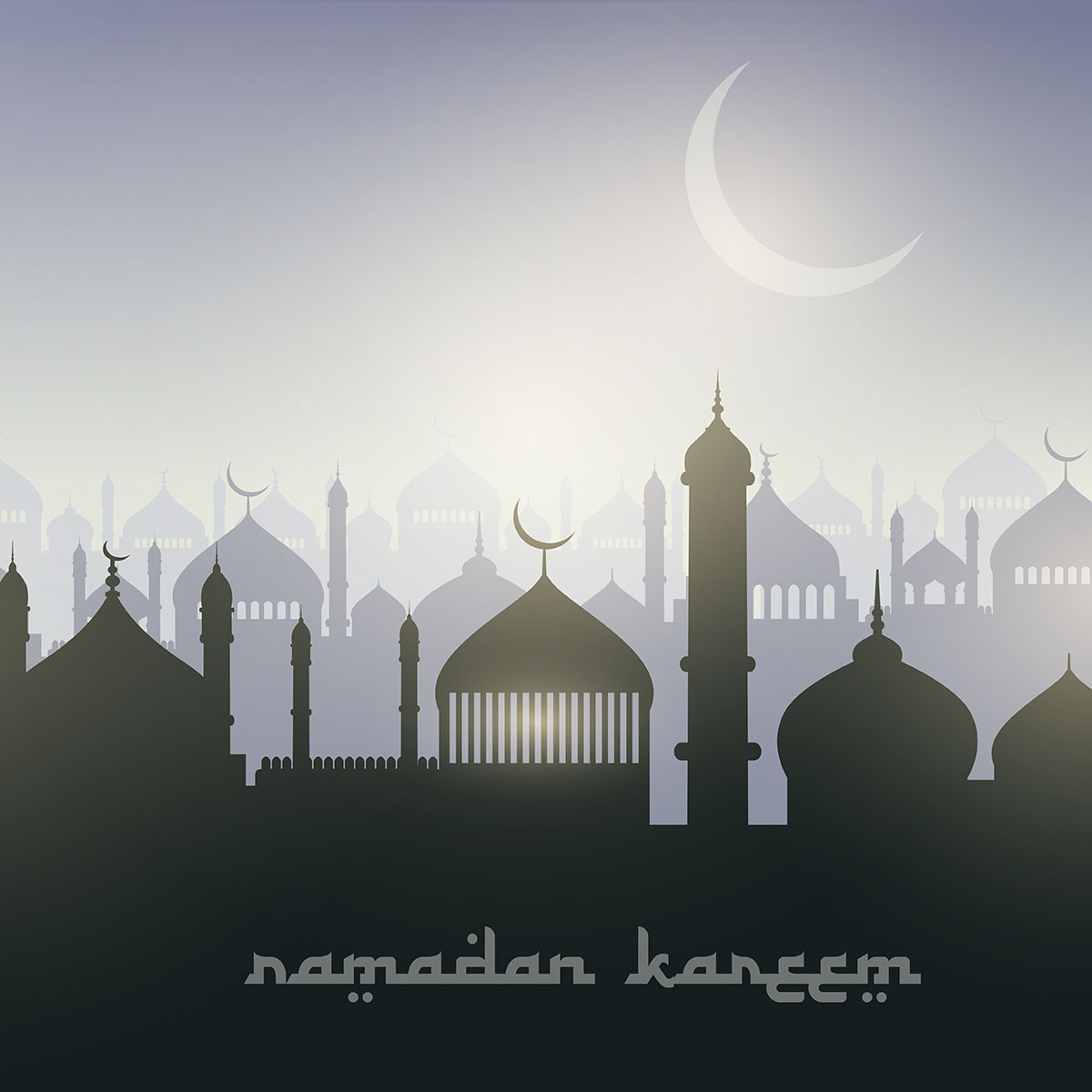 Ramadan landscape background - Download Free Vector Art 