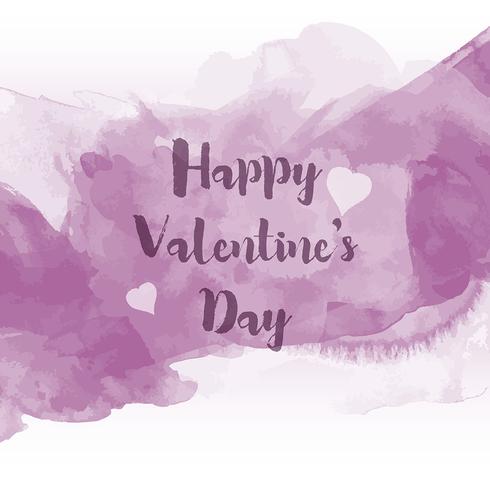 Watercolour Valentine's Day background  vector