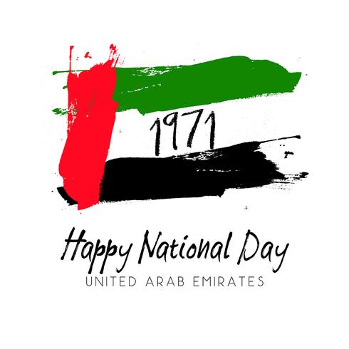 Grunge style image for UAE National Day vector