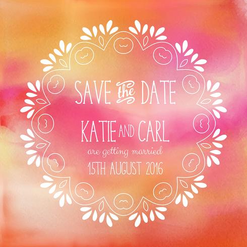 Save the date invitation  vector