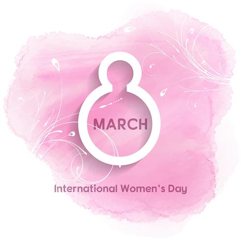 Watercolour women's day background vector