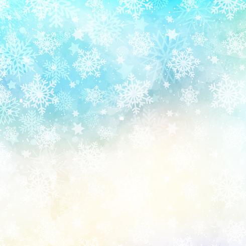 Watercolor snowflake background  vector