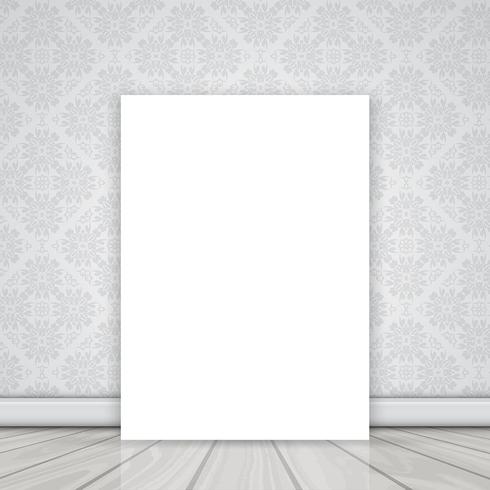 Blank picture on the floor leaning against the wall  vector