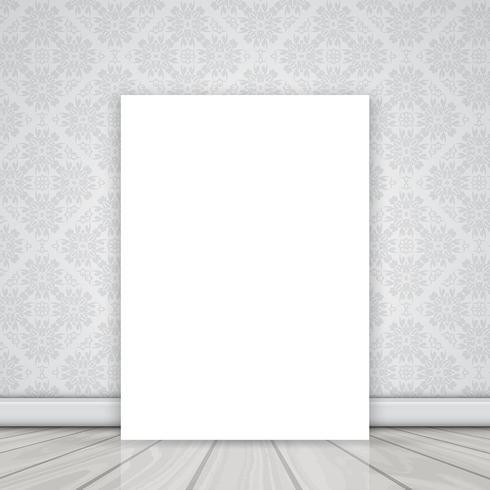 Blank picture on the floor leaning against the wall  vector