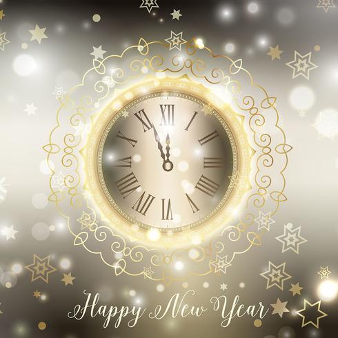Gold Happy New Year background  vector