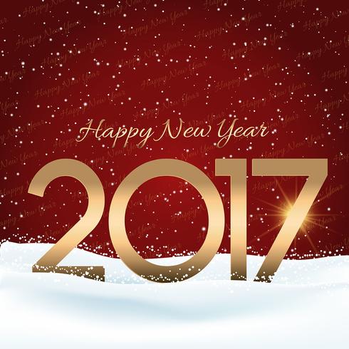 Happy New Year snowy background  vector