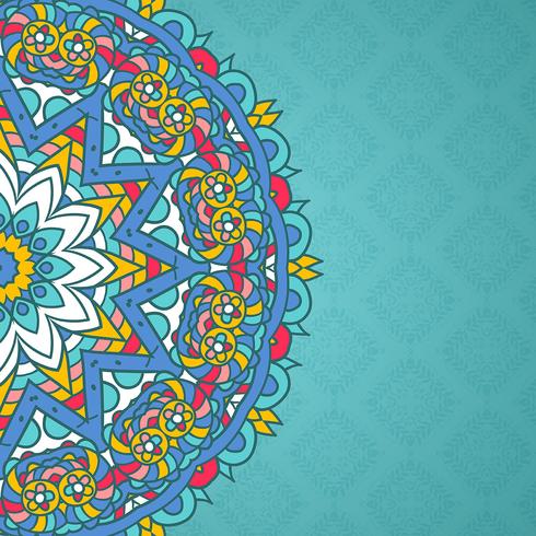 Mandala decorativa de fondo vector