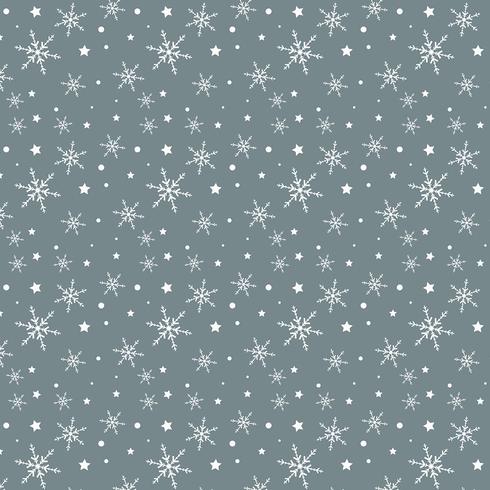 Snowflake and stars pattern  vector