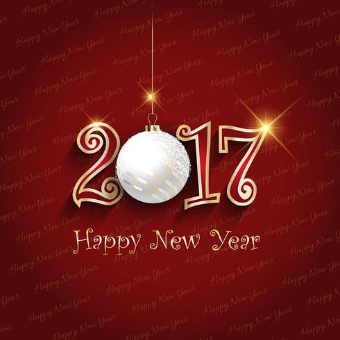 Happy New Year bauble background  vector