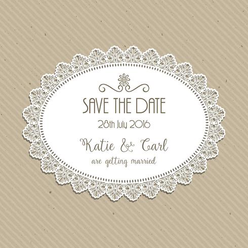 Decorative save the date invite  vector