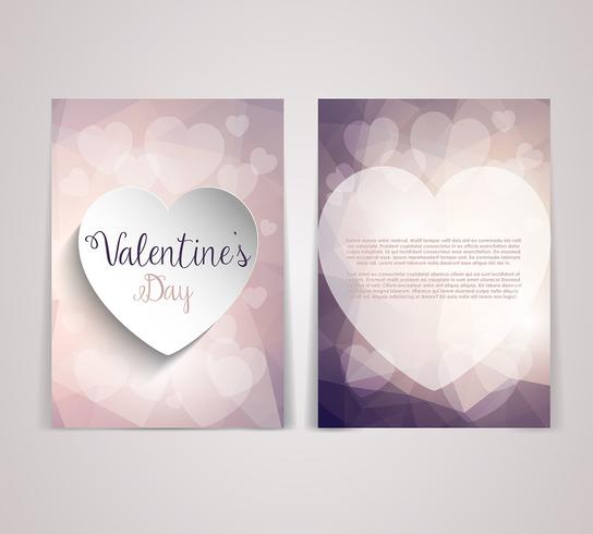 Valentine's Day flyer design vector