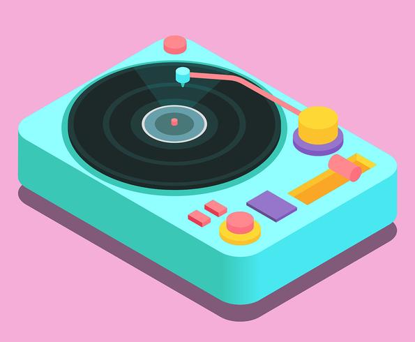 Vinyl Records Vector Illustration