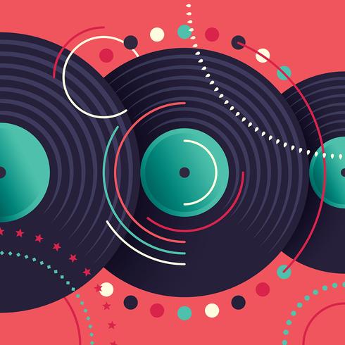 vinyl records vector