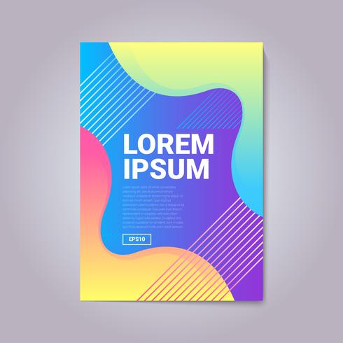 Modern Abstract Gradient Shapes Cover Composition vector