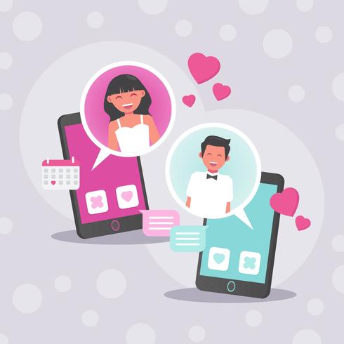 Online Dating Vector