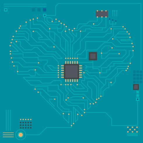 Beautiful In Love with Technology Vectors