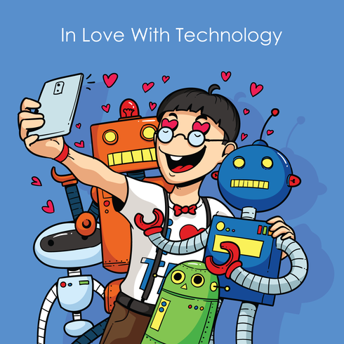 In Love With Technology vector