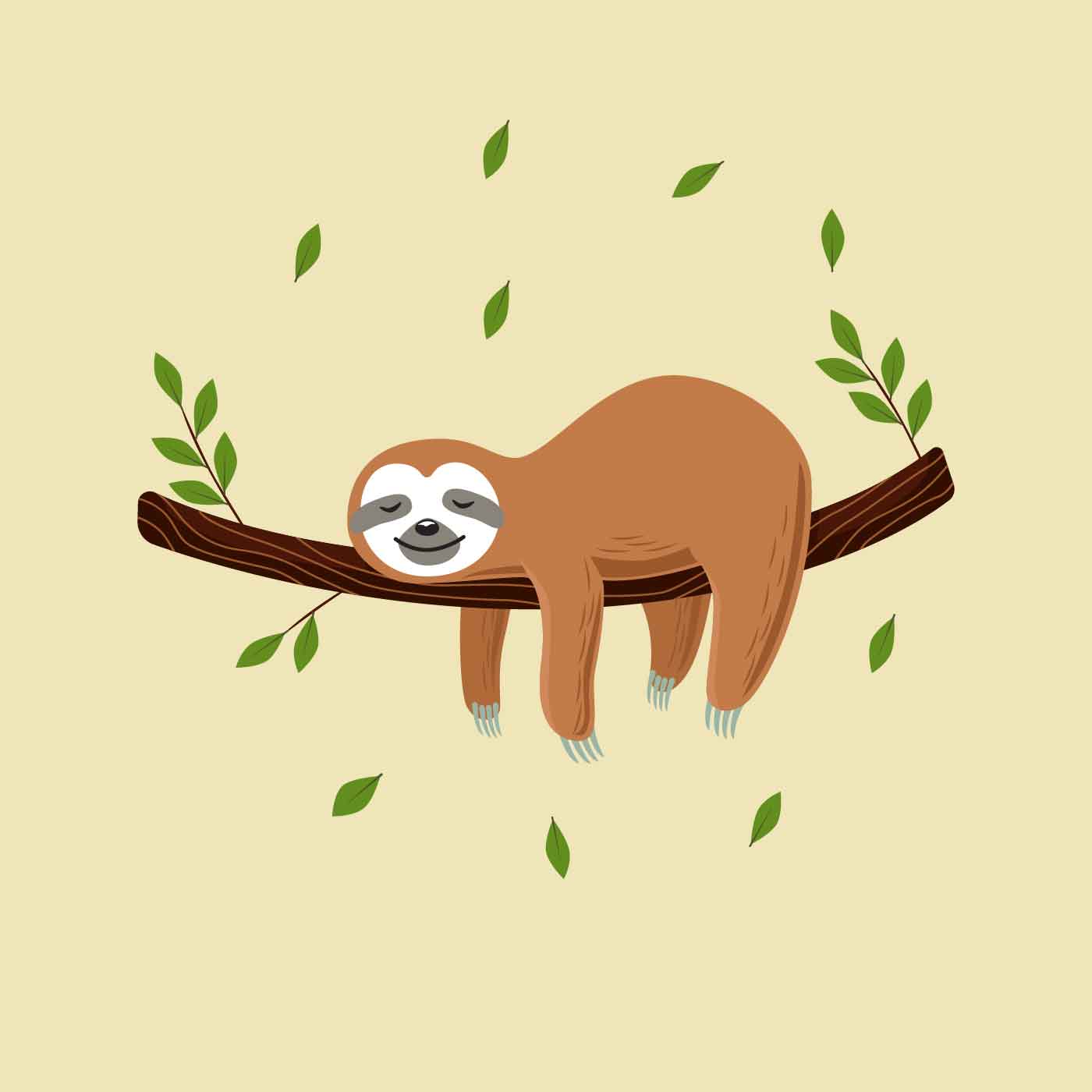 Standing Sloth Svg