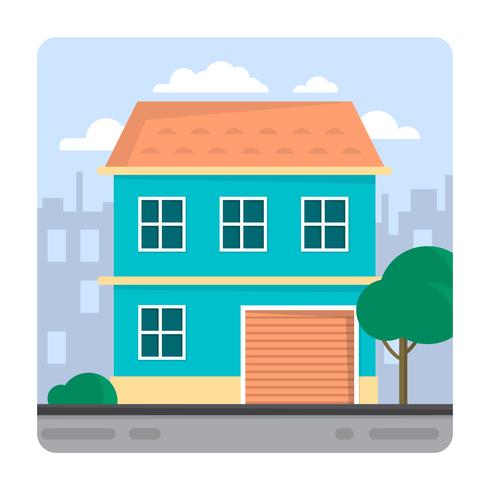 Flat Family House vector