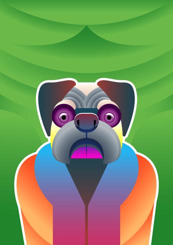 Ilustración abstracta del perro vector