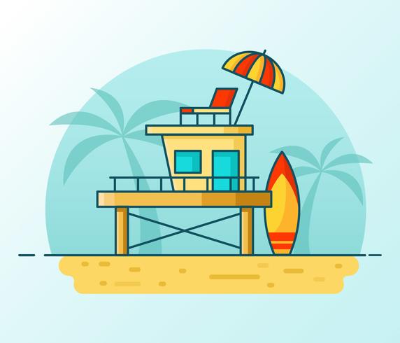 Lifeguard Tower Vector