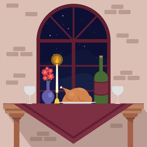 Diverse Dinner Table vector