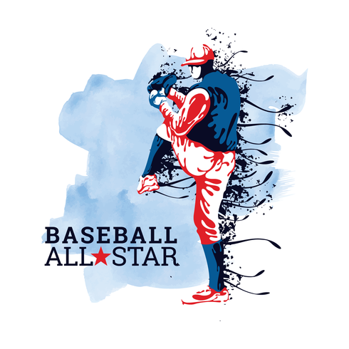 All-Star de béisbol vector